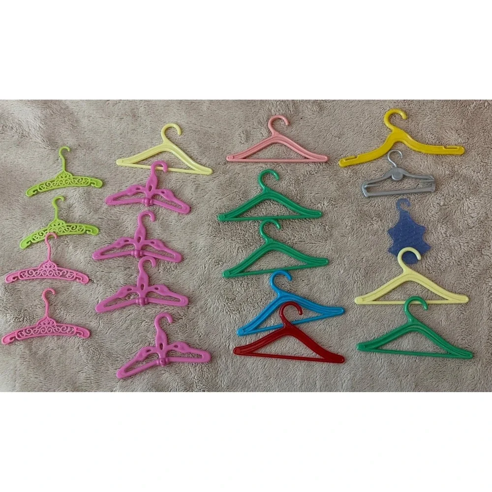 Mixed Lot Of Barbie Clothes‎ Hangers Some Vintage Lot Of 19 B11